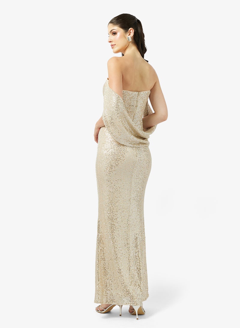 Jaded Rose Sophisticated Refined Details Full-Length Dress - Image 2